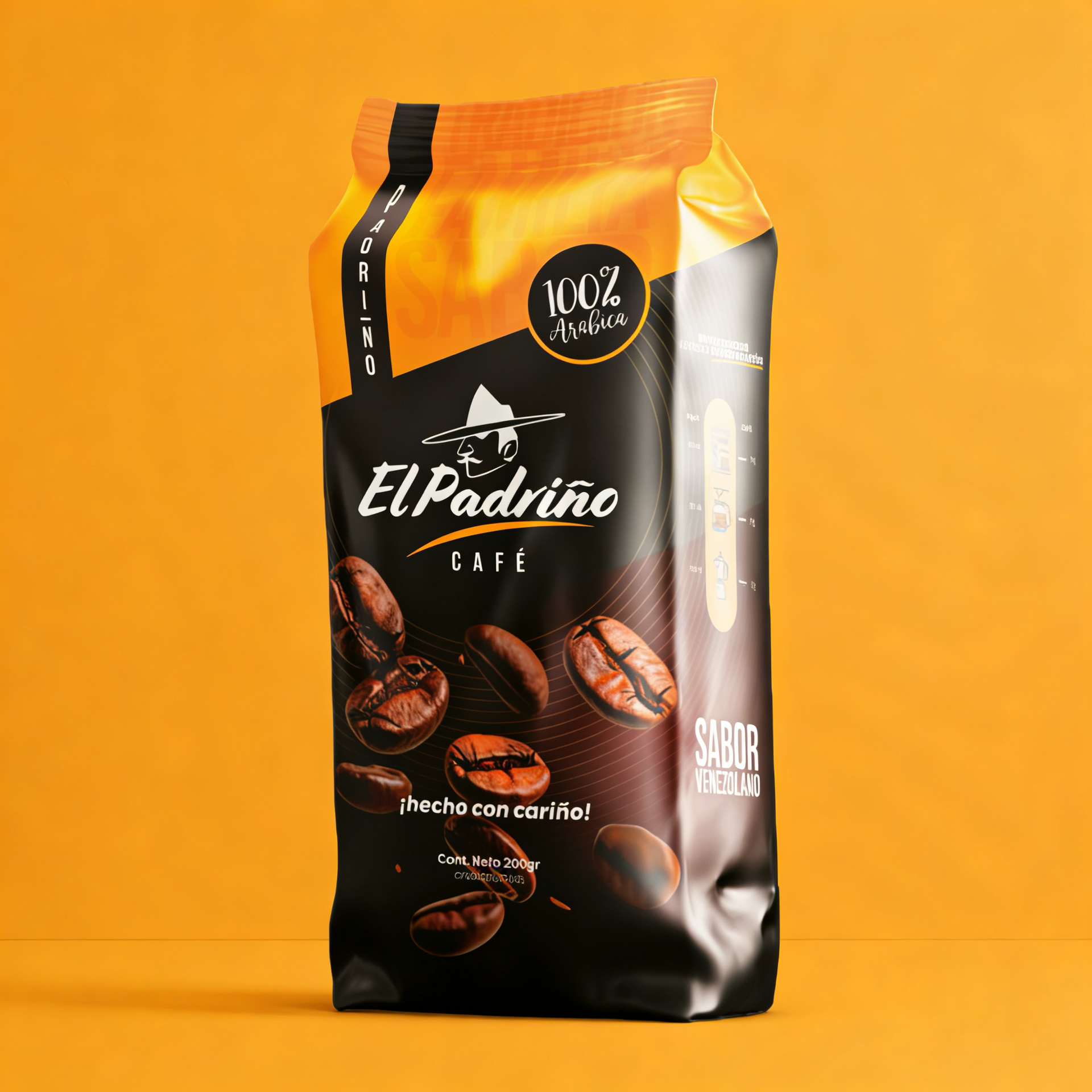 Empaque Café El Padriño 200gr 100% Arábica